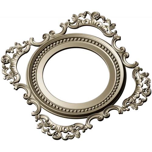 Baroque Round-in-Square Frame STL for CNC