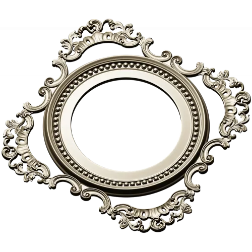 Baroque Round-in-Square Frame STL for CNC