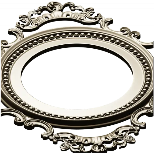Baroque Round-in-Square Frame STL for CNC