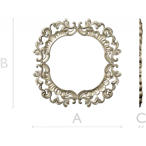Aurelia Baroque Frame STL 3D model for CNC