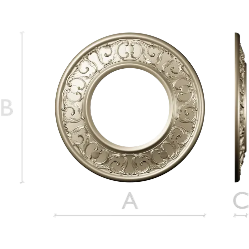 Ornate Round Frame STL for CNC
