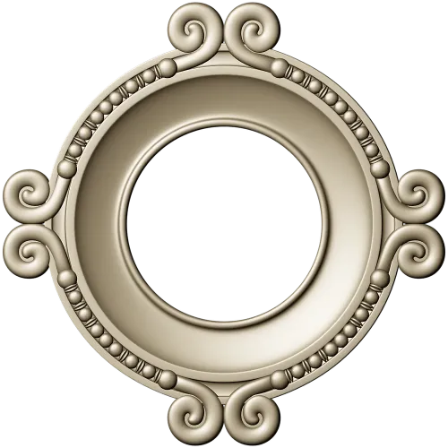 Ornate Round Frame STL for CNC