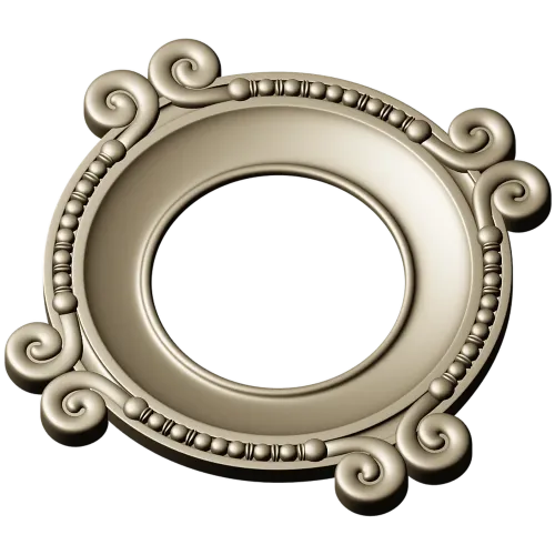 Ornate Round Frame STL for CNC