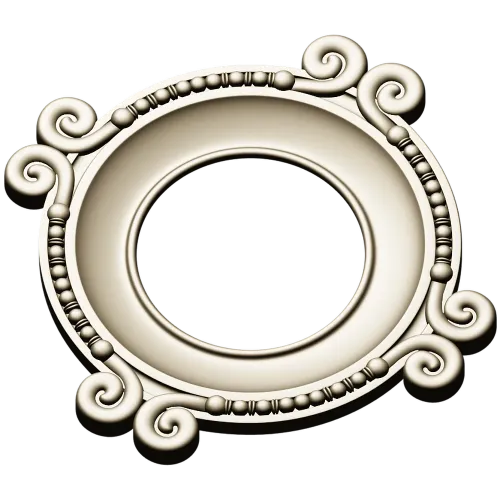 Ornate Round Frame STL for CNC
