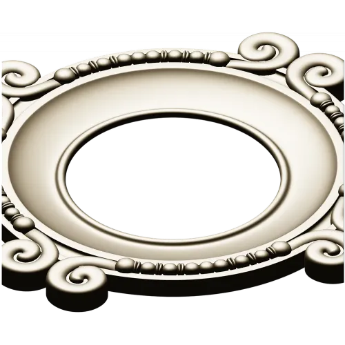 Ornate Round Frame STL for CNC