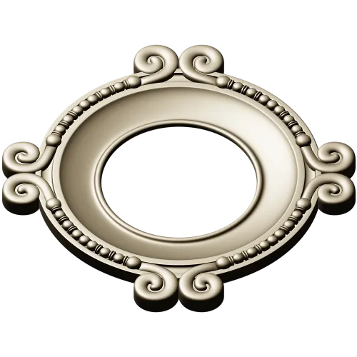 Ornate Round Frame STL for CNC