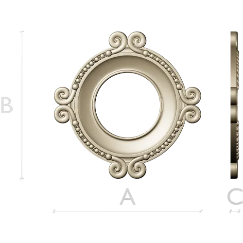 Ornate Round Frame STL for CNC