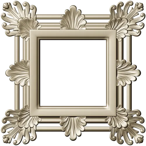 Ornate Acanthus Square Frame - STL 3D Model for CNC