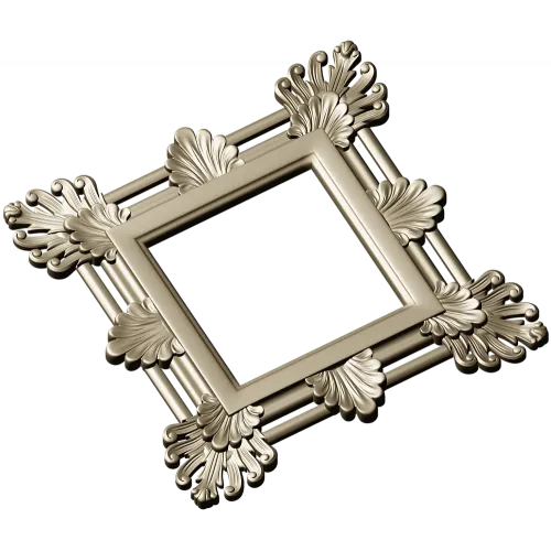 Ornate Acanthus Square Frame - STL 3D Model for CNC