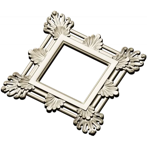 Ornate Acanthus Square Frame - STL 3D Model for CNC