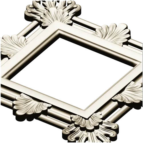 Ornate Acanthus Square Frame - STL 3D Model for CNC