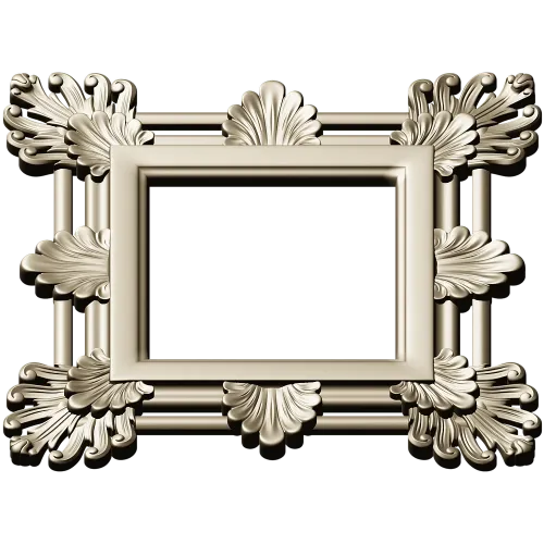 Ornate Acanthus Square Frame - STL 3D Model for CNC