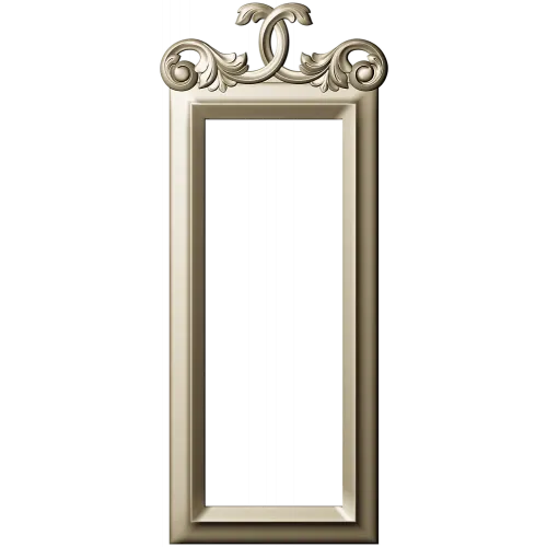 Ornamental Rectangular Frame STL - 3D model for CNC milling