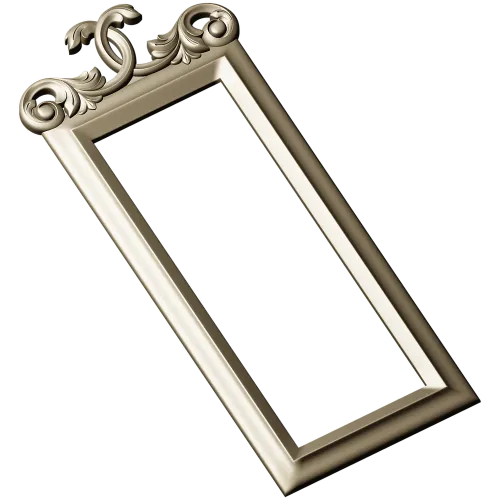 Ornamental Rectangular Frame STL - 3D model for CNC milling