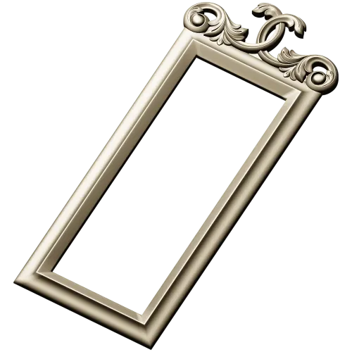 Ornamental Rectangular Frame STL - 3D model for CNC milling