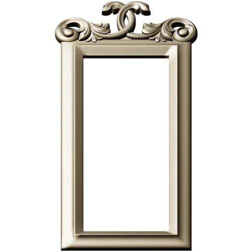 Ornamental Rectangular Frame STL - 3D model for CNC milling