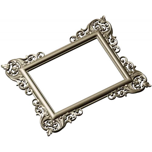 Baroque Corner Frame STL - 3D Model for CNC Router
