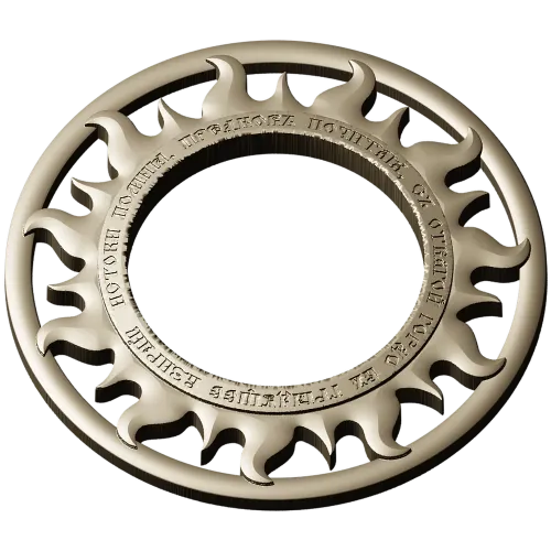 Solar Flame Ring - round decorative frame STL for CNC