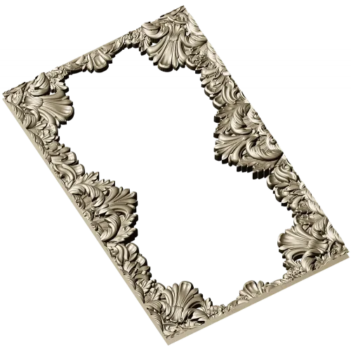 Regal Acanthus Baroque Frame STL for CNC