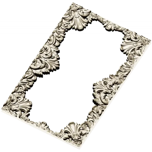 Regal Acanthus Baroque Frame STL for CNC