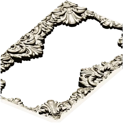 Regal Acanthus Baroque Frame STL for CNC