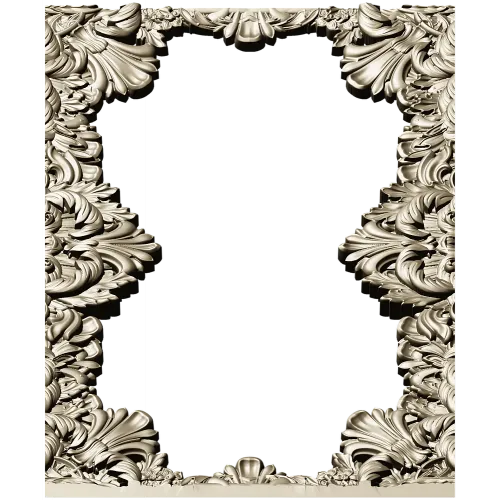 Regal Acanthus Baroque Frame STL for CNC