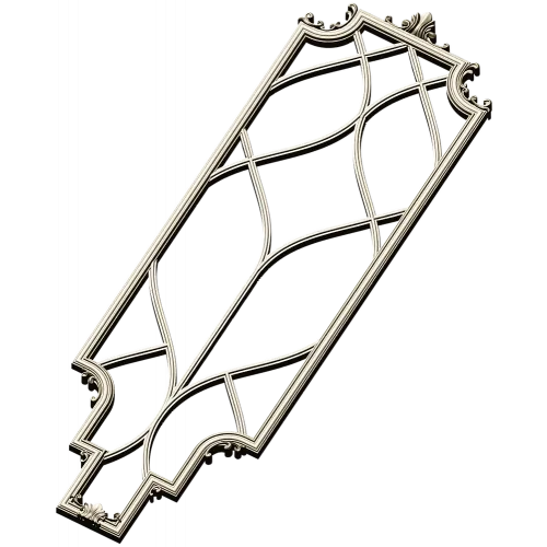 Вертикальная резная рамка STL для ЧПУ - декоративная панель в классическом стиле