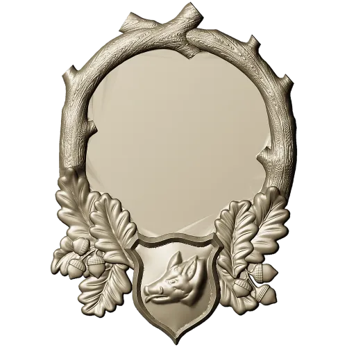 Hunting Boar Trophy Frame STL for CNC