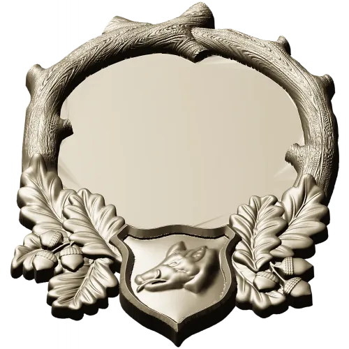 Hunting Boar Trophy Frame STL for CNC