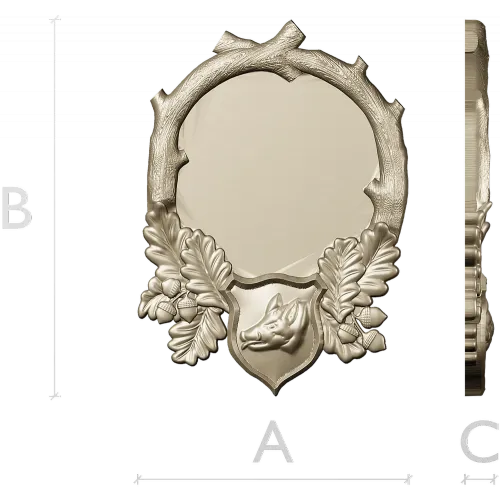Hunting Boar Trophy Frame STL for CNC