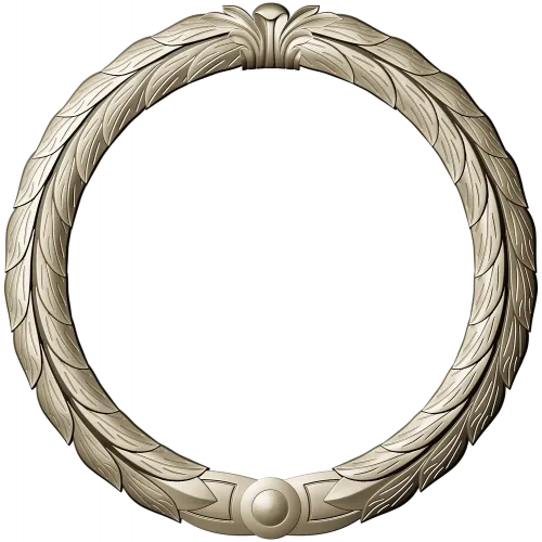 Laurel Wreath Frame STL for CNC Carving