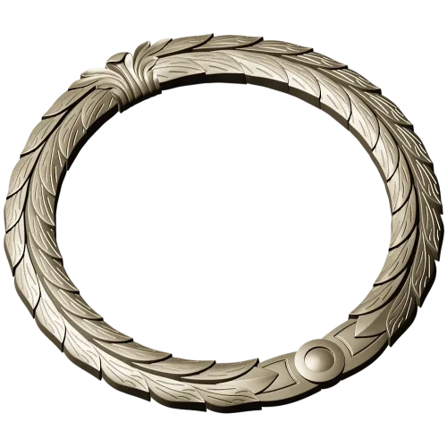 Laurel Wreath Frame STL for CNC Carving