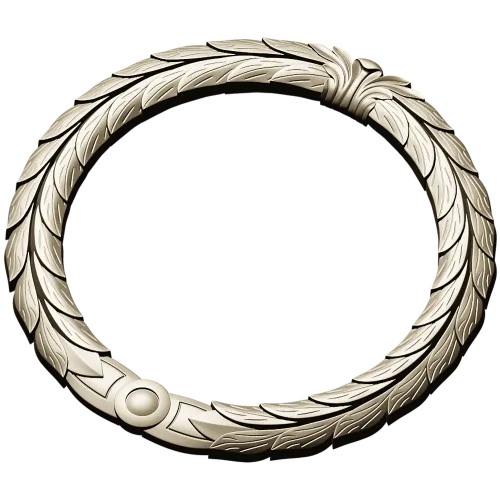 Laurel Wreath Frame STL for CNC Carving