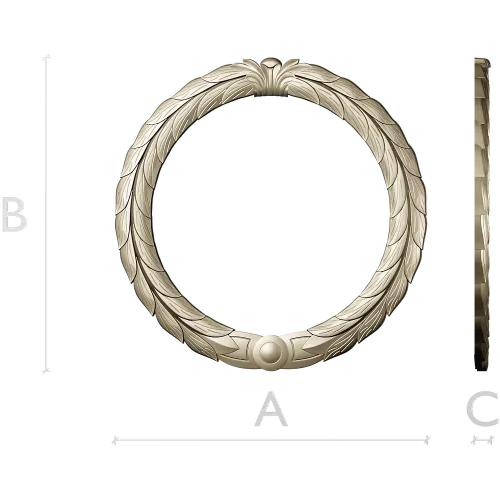 Laurel Wreath Frame STL for CNC Carving