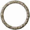 Round Floral Wreath STL 3D model for CNC milling