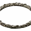 Round Floral Wreath STL 3D model for CNC milling