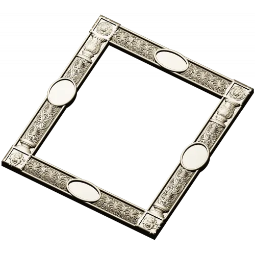 Regal Lion Medallion Frame - STL 3D model for CNC routers
