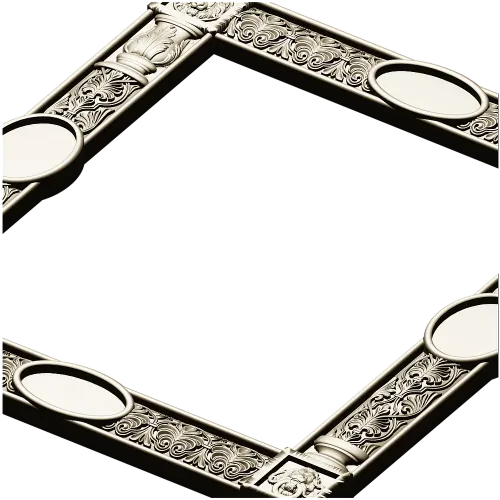 Regal Lion Medallion Frame - STL 3D model for CNC routers