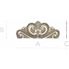 Baroque headboard crest STL 3D model for CNC carving
