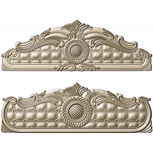 Baroque Headboard Relief STL for CNC
