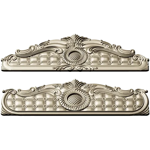 Baroque Headboard Relief STL for CNC