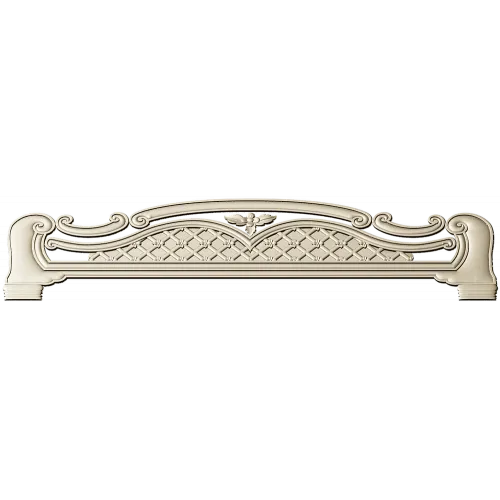 Ornate Arched Headboard STL for CNC - 3D Model for Wood Carving