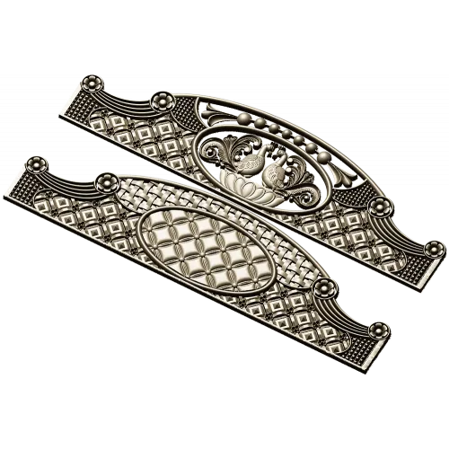 Headboard Frieze STL - Avian Cartouche & Tufted Medallion