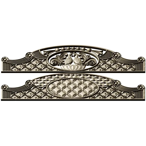 Headboard Frieze STL - Avian Cartouche & Tufted Medallion