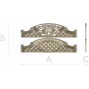 Headboard Frieze STL - Avian Cartouche & Tufted Medallion