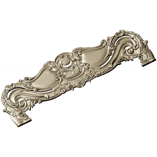 Ornate Rococo Headboard STL 3D Model for CNC