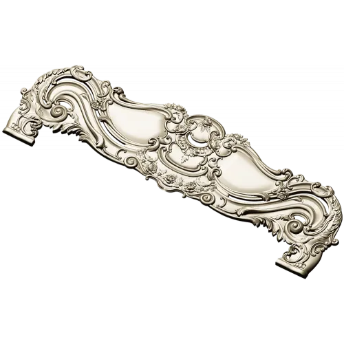 Ornate Rococo Headboard STL 3D Model for CNC