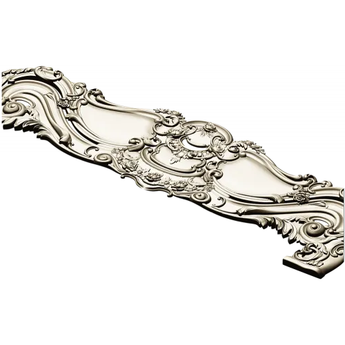 Ornate Rococo Headboard STL 3D Model for CNC