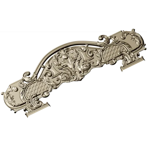 Викторианская корона - 3D модель STL для ЧПУ (спинка)
