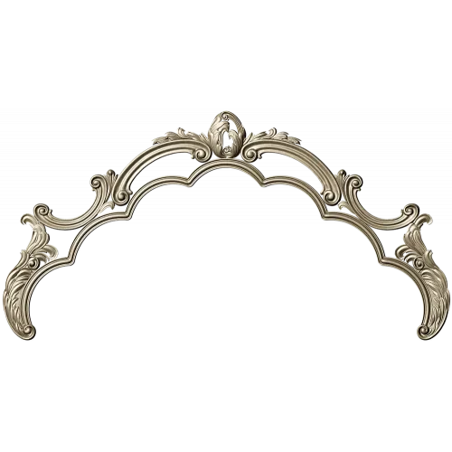 Rococo headboard crest STL for CNC